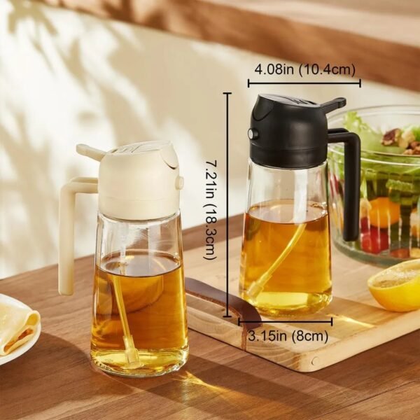 2 in 1 oil dispenser & sprayer bottle – precision pour & mist control | charm trendify