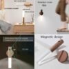 cordless motion sensor night light – magnetic touch lamp for home