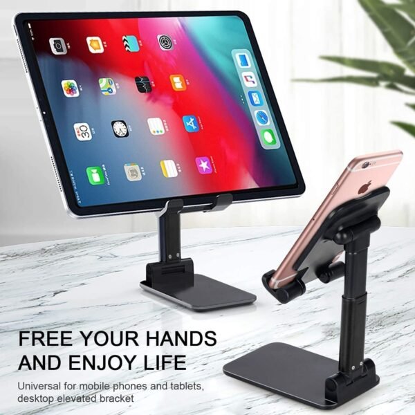 desktop mobile phone stand – adjustable & foldable holder