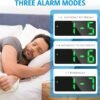 digital led alarm clock with large display | snooze | temperature | voice control