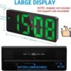 digital led alarm clock with large display | snooze | temperature | voice control