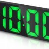 digital led alarm clock with large display | snooze | temperature | voice control