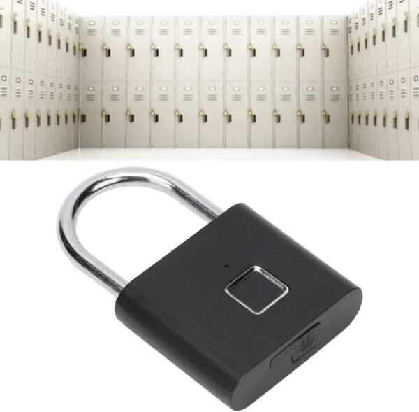 fingerprint padlock – smart biometric keyless lock for gym, travel & home security