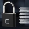 fingerprint padlock – smart biometric keyless lock for gym, travel & home security