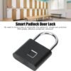 fingerprint padlock – smart biometric keyless lock for gym, travel & home security