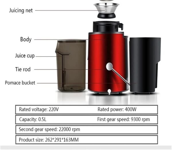 multifunction juicer machine – high power juice extractor for fruits & vegetables