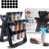 spice rack organizer with 18 spice jars