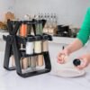 spice rack organizer with 18 spice jars