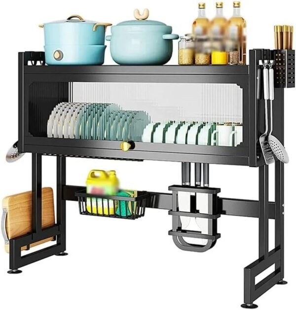adjustable under sink shelf organizer | buy n uae | kitchen cabinet storage
