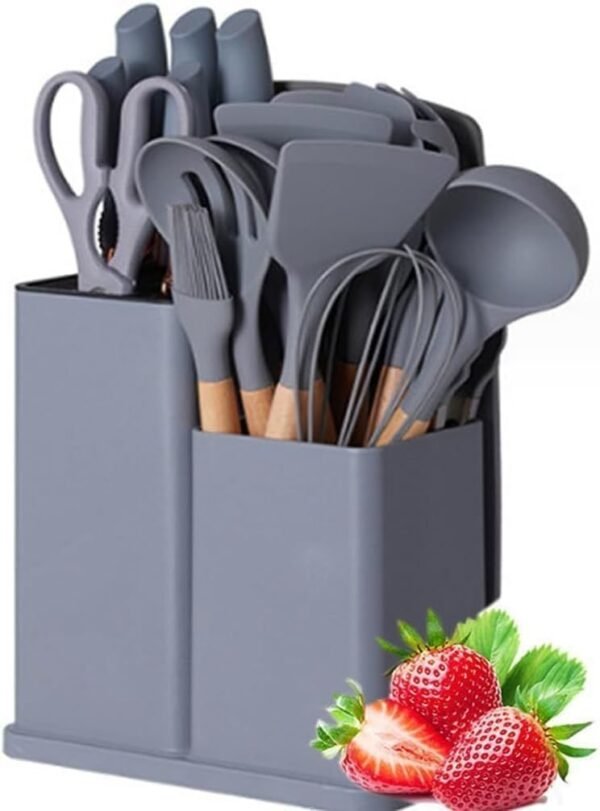 19 piece kitchen utensil set | non stick cooking tools for home chefs |
