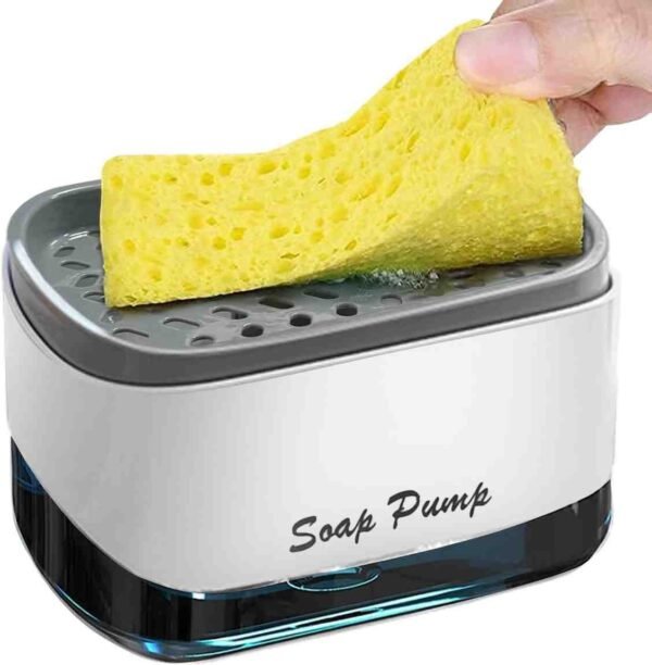 kitchen soap dispenser | refillable pump bottle for sink | sleek leak proof & easy to use |