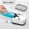 kitchen soap dispenser | refillable pump bottle for sink | sleek leak proof & easy to use |